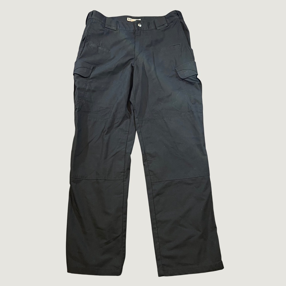 5.11 Tactical Cargo Stryke Pants Mens 36x32 Black Ripstop Work First Responder